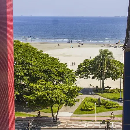 Apto Gonzaga Frente Ao Mar Wi-Fi Santos  Exterior foto